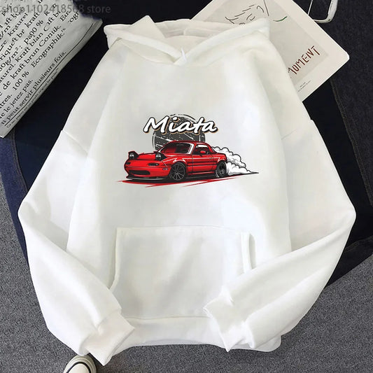 Initial D JDM Drift Hoodie With Anime Car Print