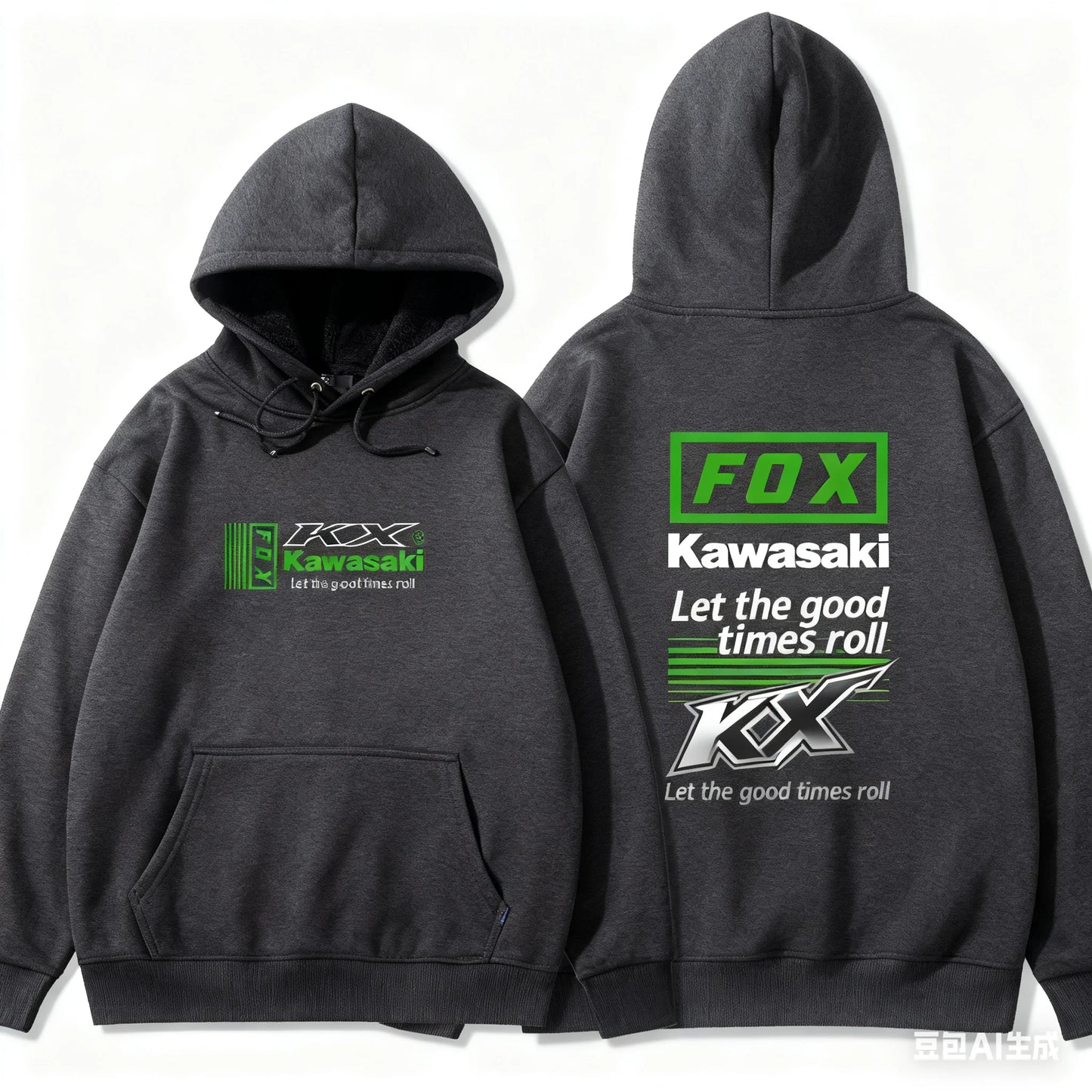 Unisex Logo Print Hooded Sweatshirt – Casual Pullover