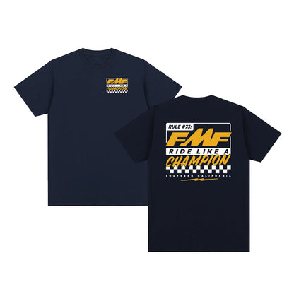 5 Color Vintage Racing Graphic Cotton T-Shirt Casual Streetwear