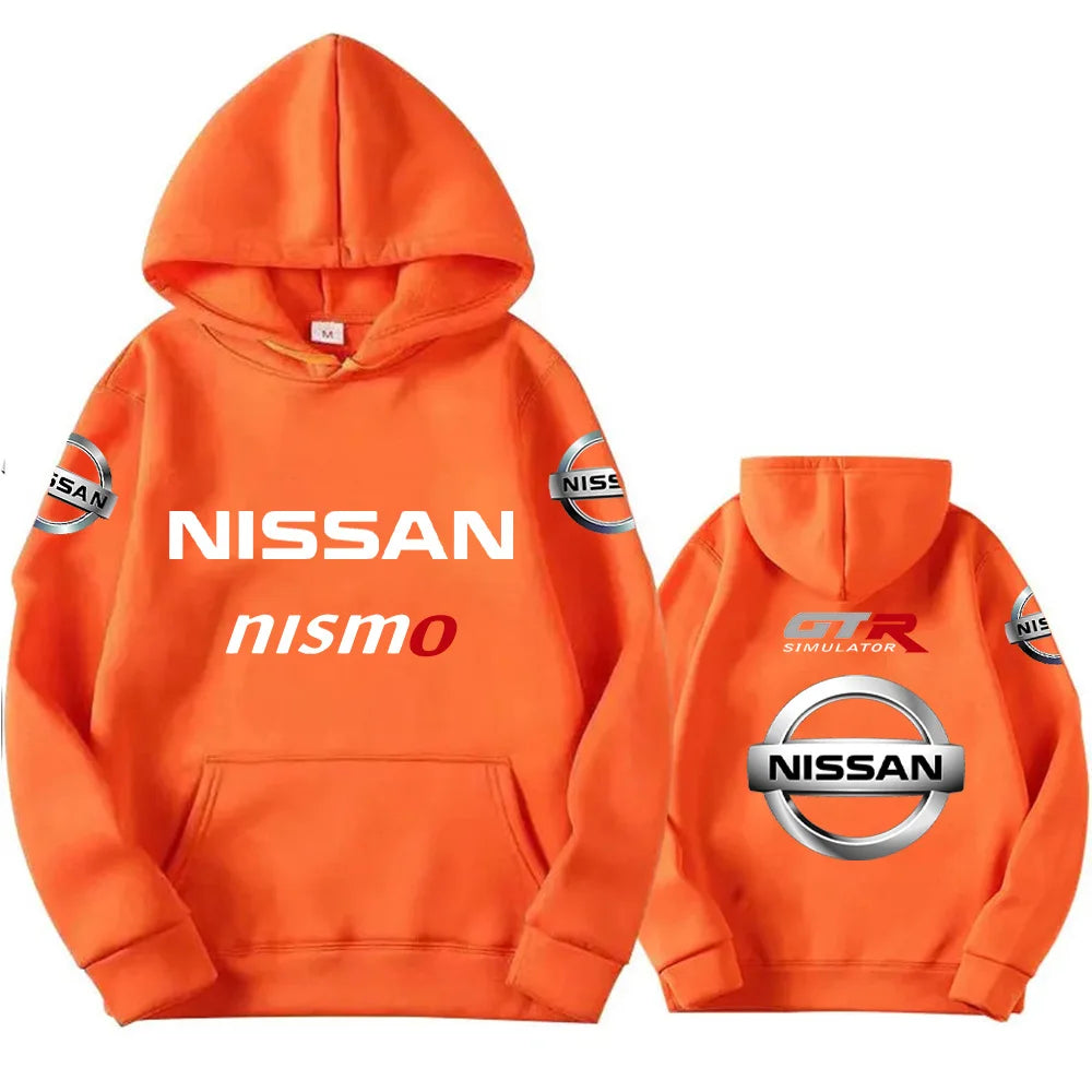 Motorcycle Graphic Pullover Hoodie for Autumn and Winter