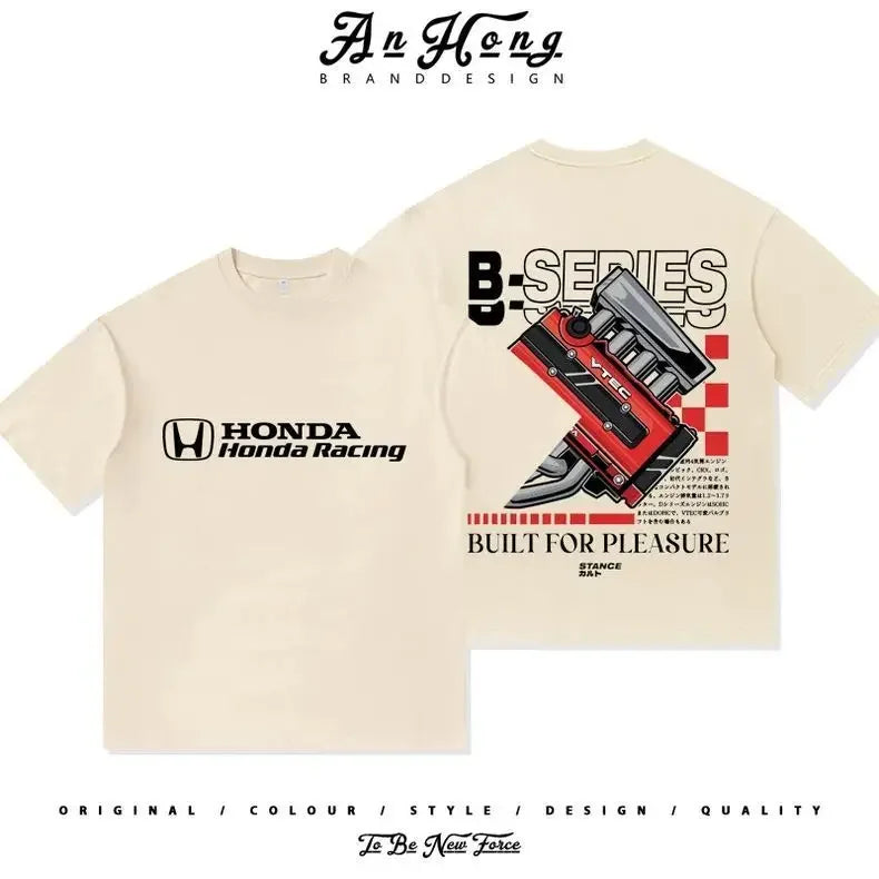 5 Color B-Series Engine JDM Racing T-Shirt for Car Enthusiasts