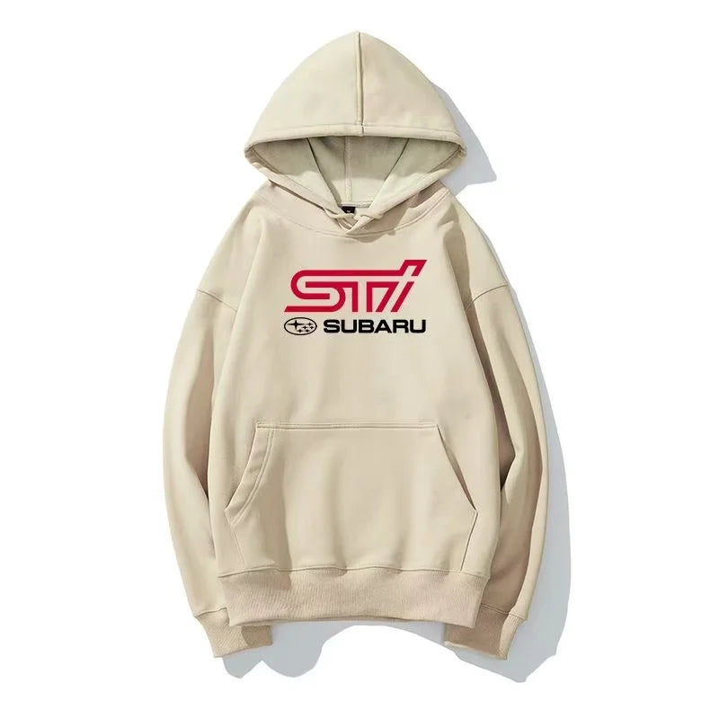 Rally Car Fan Hooded Jacket With Zipper Closure