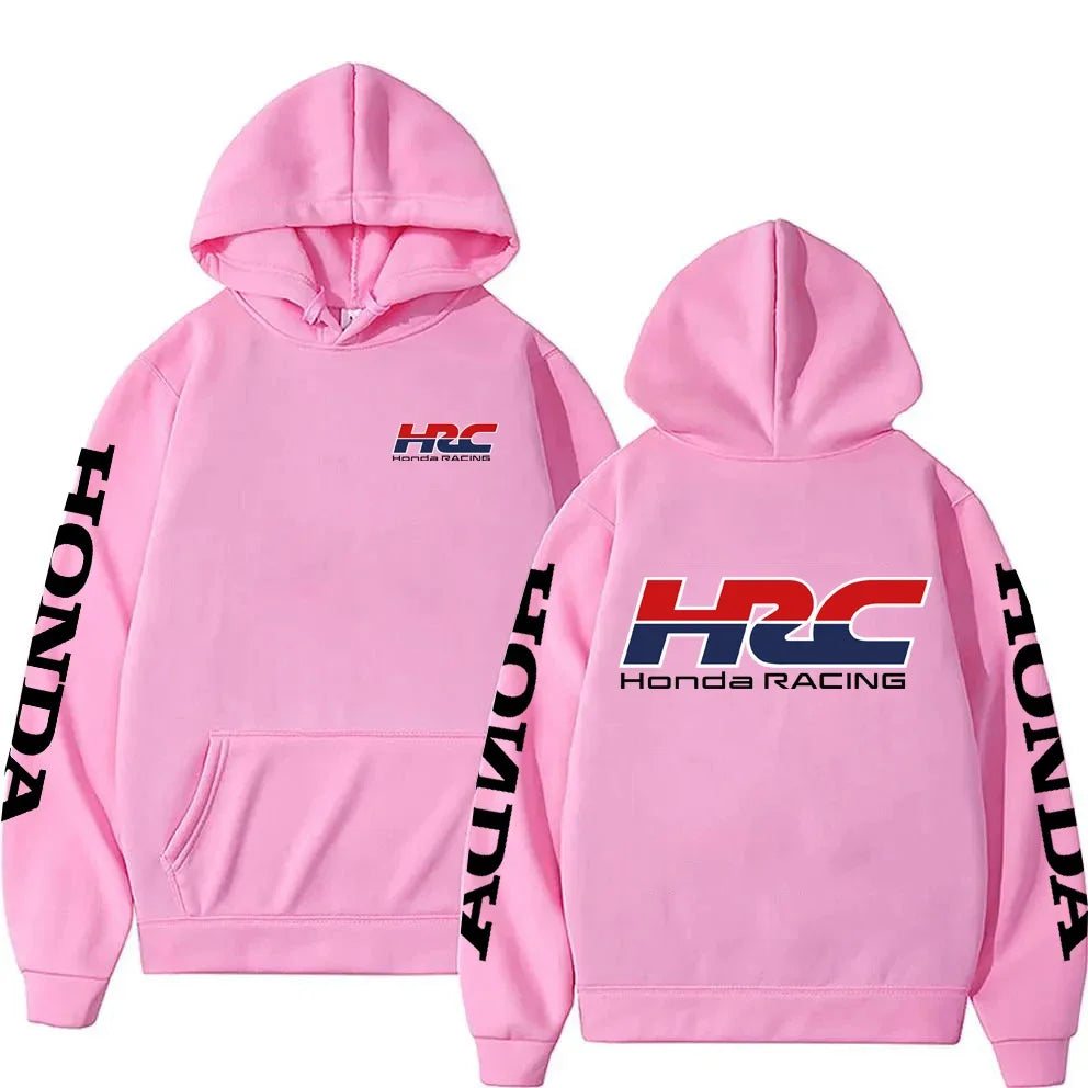 Racing Print Pullover Hoodie For Autumn And Winter