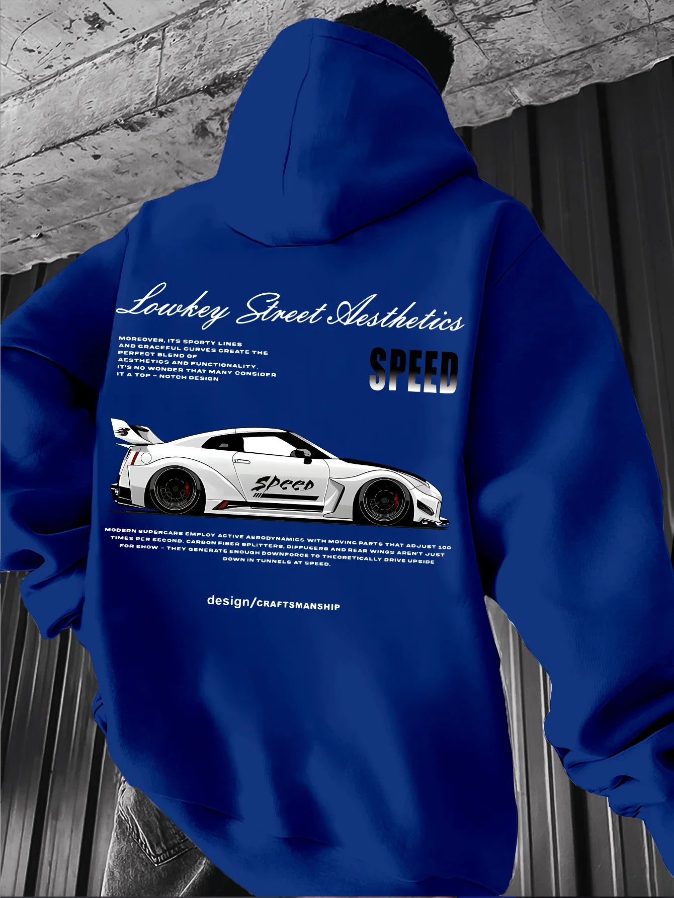 Men's Racing Car Graphic Hoodie Streetwear Pullover