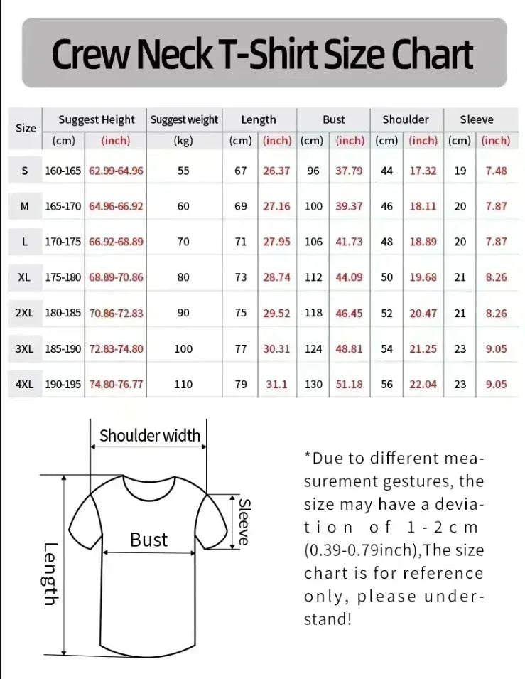Men's Graphic Cotton T-Shirt Casual Breathable Top