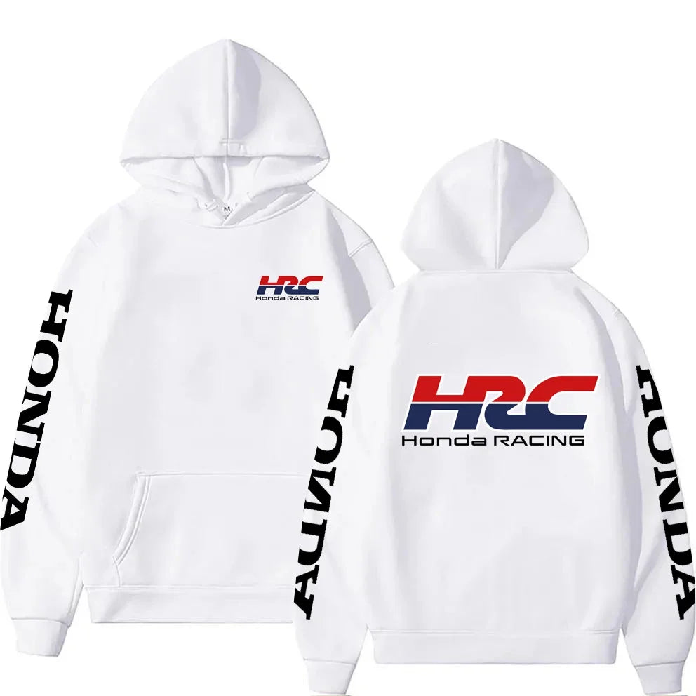 Racing Print Pullover Hoodie For Autumn And Winter
