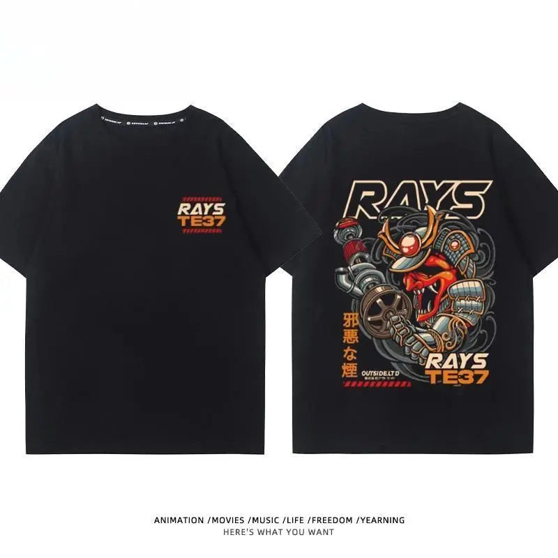 Y2K Car Culture Graphic T-Shirt Cotton Oversized Fit