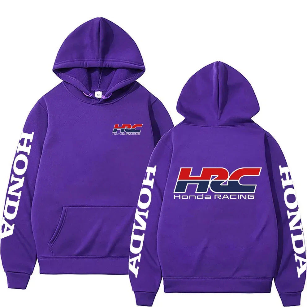 Racing Print Pullover Hoodie For Autumn And Winter