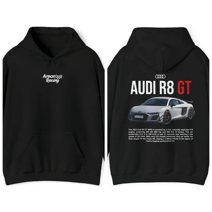 2 Color Printed Sports Car Graphic Hoodie for Men and Women