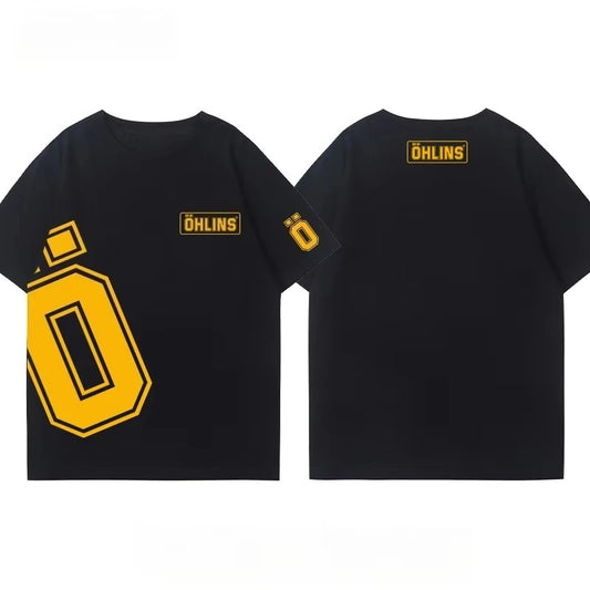 Casual Graphic Car Club T-Shirt Crew Neck Cotton Top