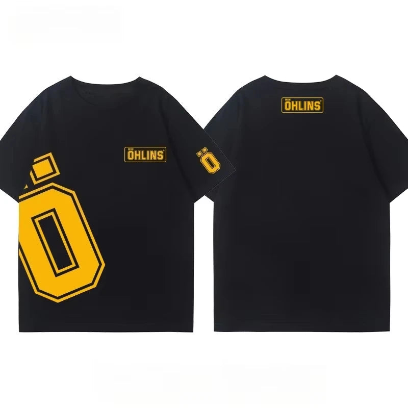 Casual Graphic Car Club T-Shirt Crew Neck Cotton Top