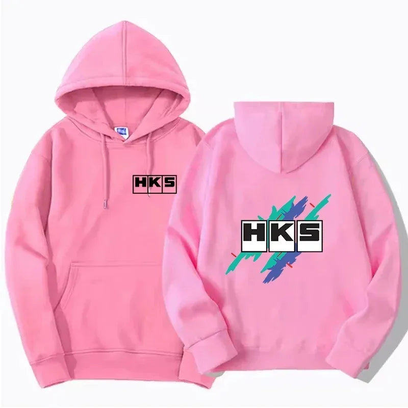 JDM Car Print Fleece Hoodie Pullover Unisex Casual