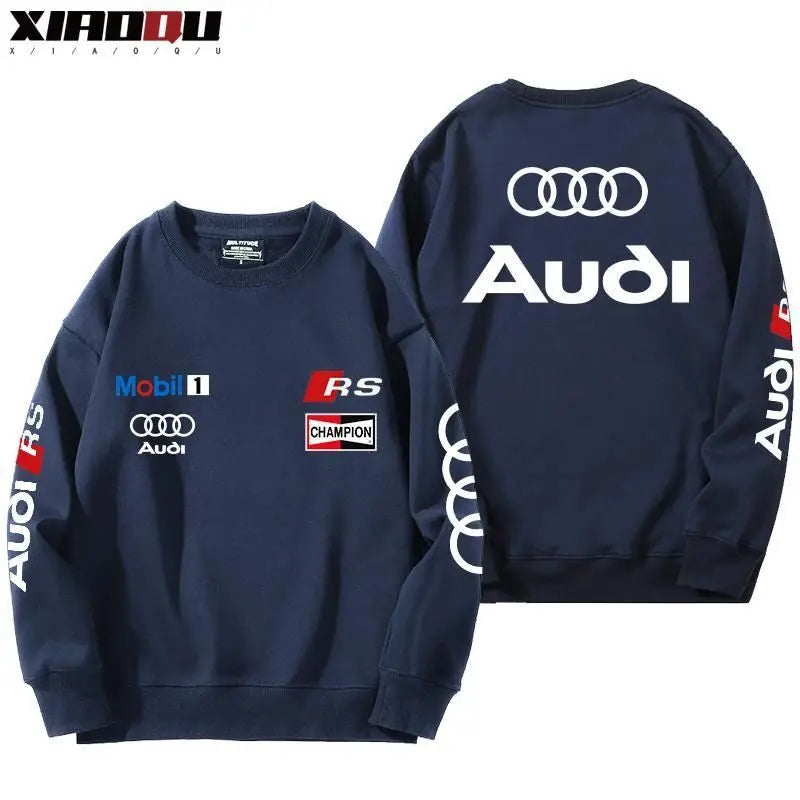 Unisex Pullover Hoodie With RS Print For Autumn Winter