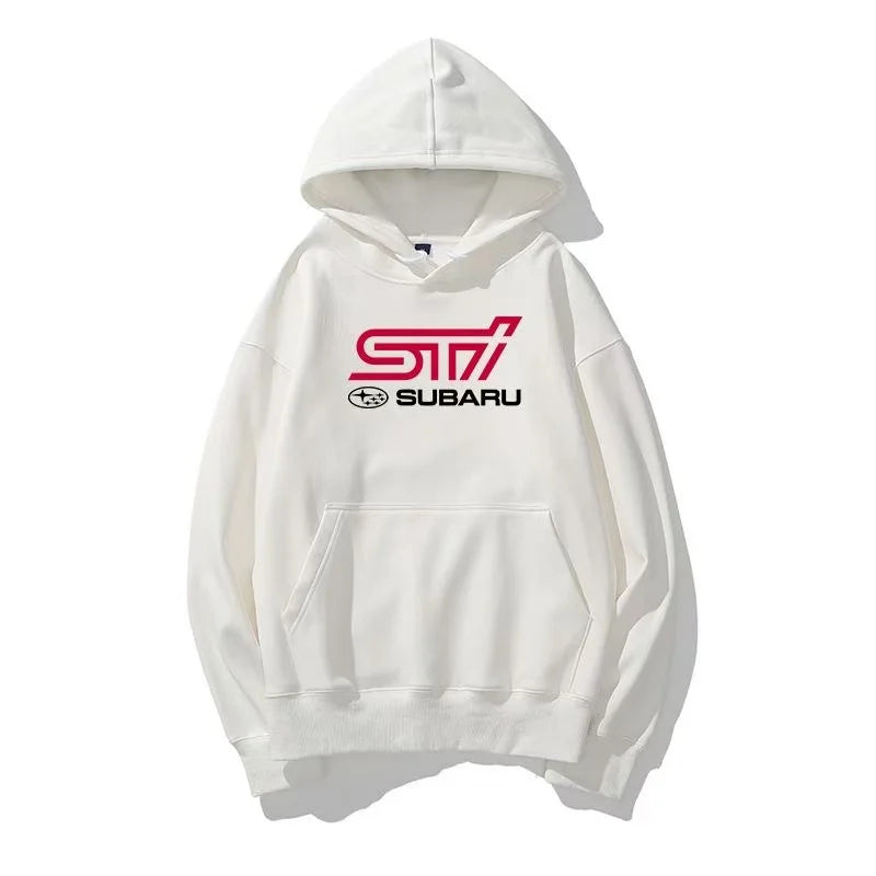Rally Car Fan Hooded Jacket With Zipper Closure