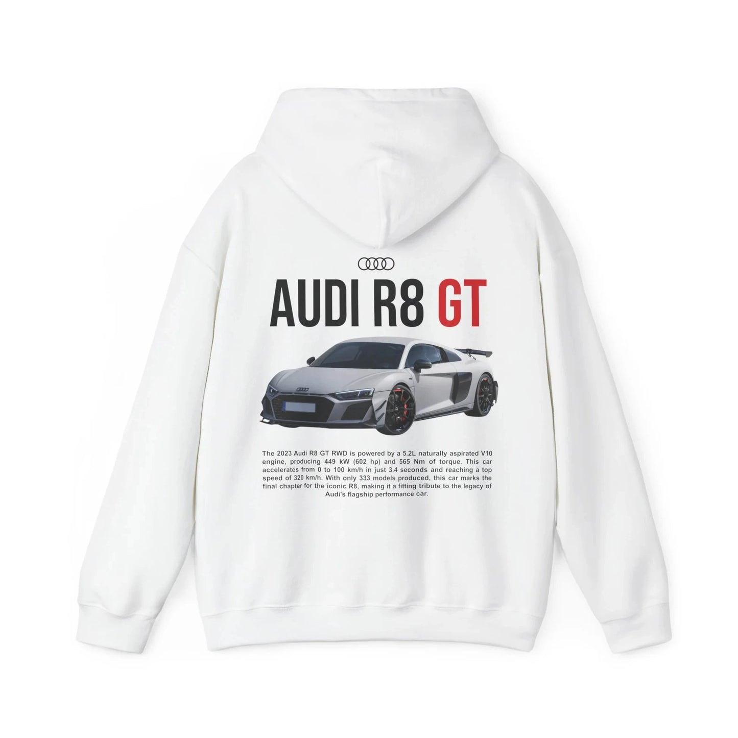 Printed Sports Car Graphic Hoodie for Men and Women