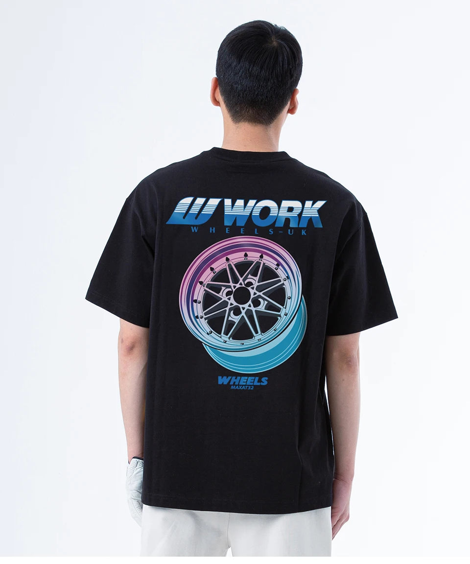 Men’s JDM Car Graphic T‑Shirt Heavy Cotton Casual Tee