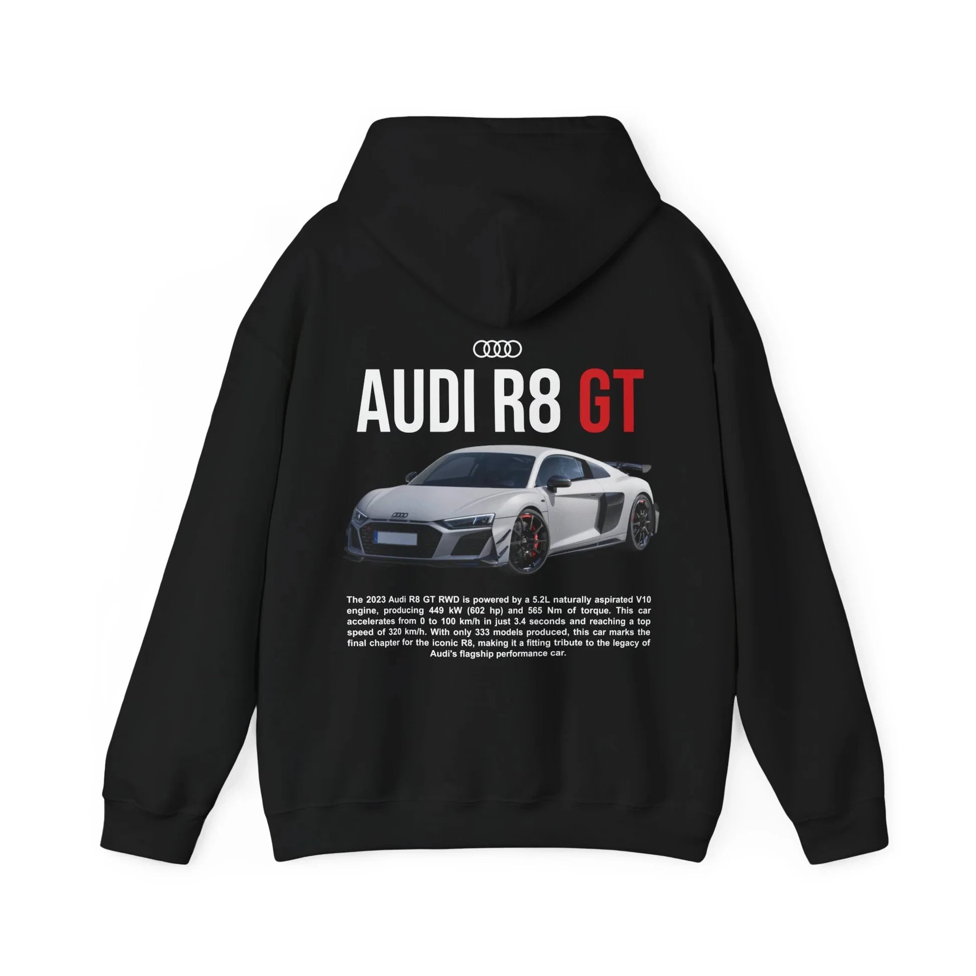 Printed Sports Car Graphic Hoodie for Men and Women