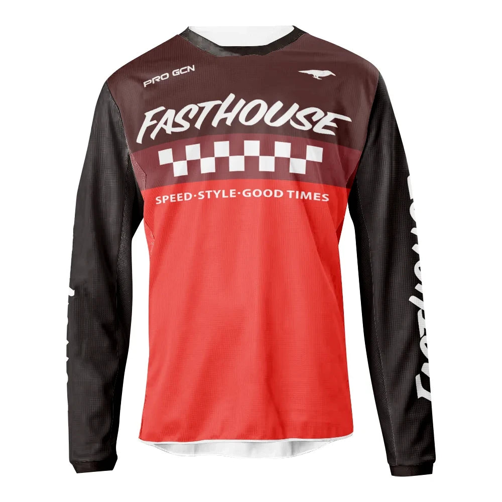 MTB16 Color Breathable Long Sleeve MTB Cycling Jersey for Men