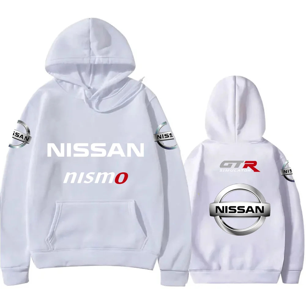 Motorcycle Graphic Pullover Hoodie for Autumn and Winter