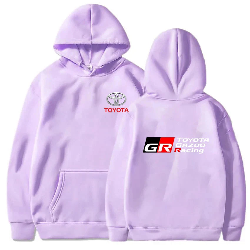 8 Color Men’s Racing Pullover Hoodie With Fleece Lining