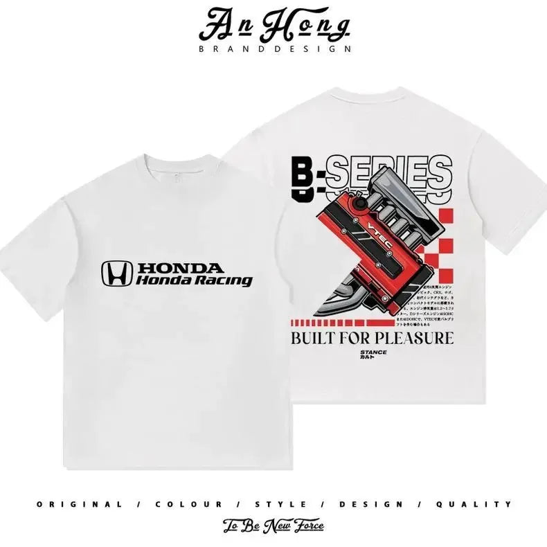 2 Color B-Series Engine JDM Racing T-Shirt for Car Enthusiasts