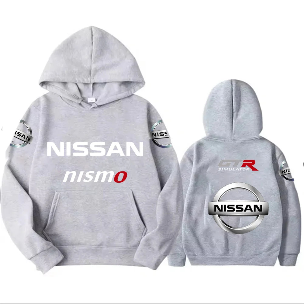 Motorcycle Graphic Pullover Hoodie for Autumn and Winter