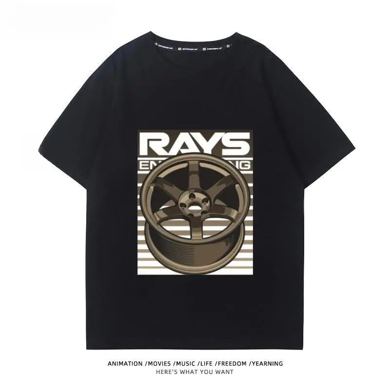 Y2K Car Culture Graphic T-Shirt Cotton Oversized Fit