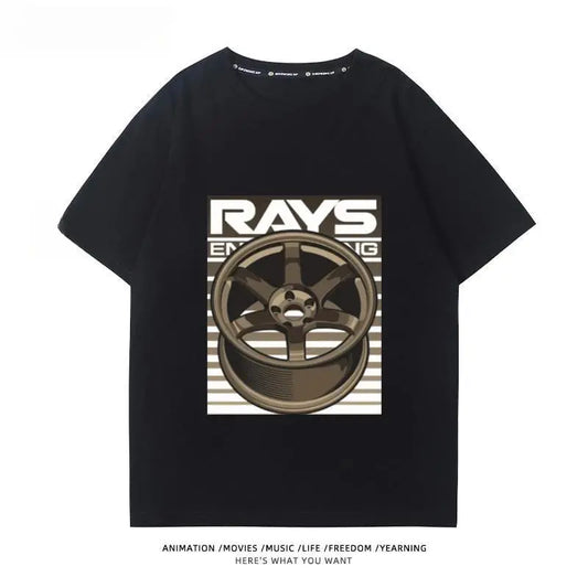 Y2K Car Culture Graphic T-Shirt Cotton Oversized Fit