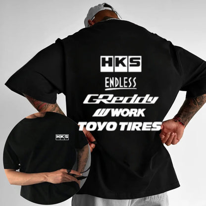 Men’s JDM Car Graphic T-Shirt Casual Cotton Blend