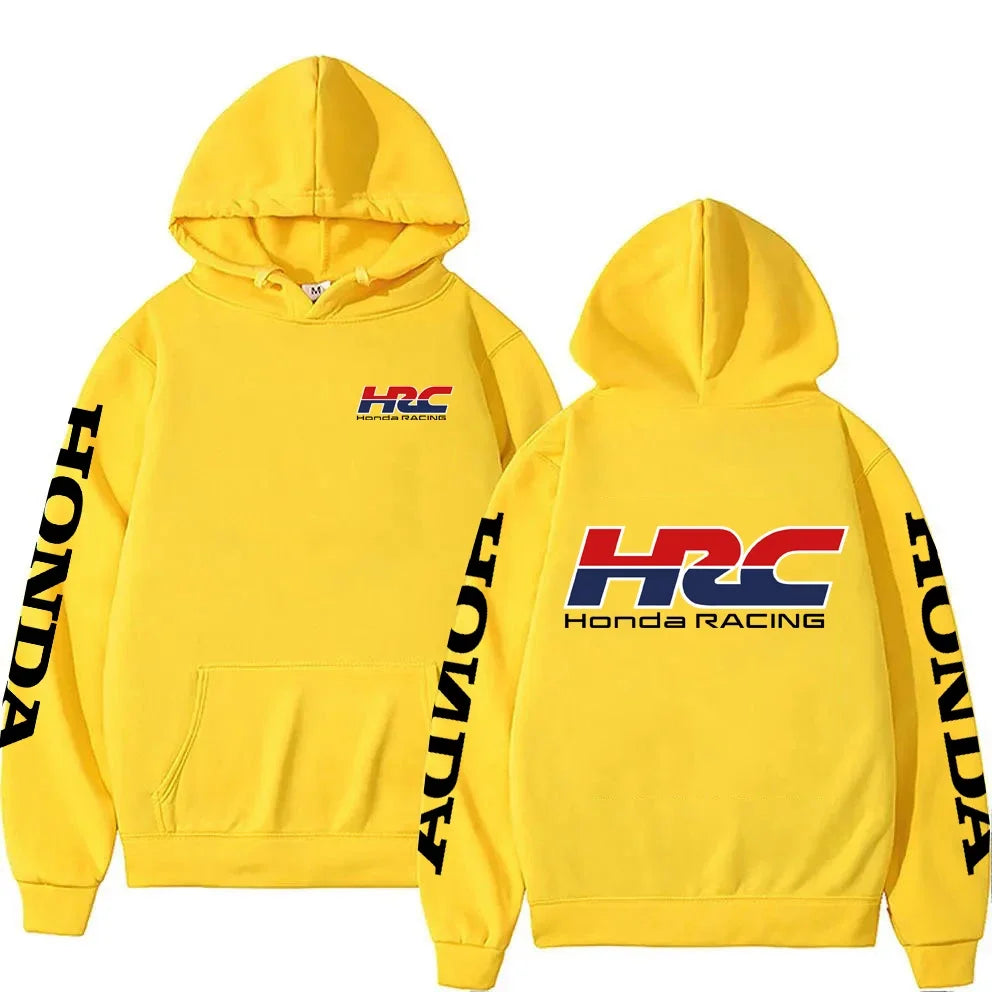Racing Print Pullover Hoodie For Autumn And Winter