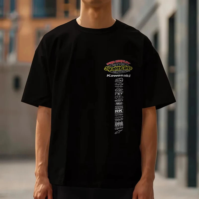 Retro Letter Graphic Cotton T-Shirt For Men And Women