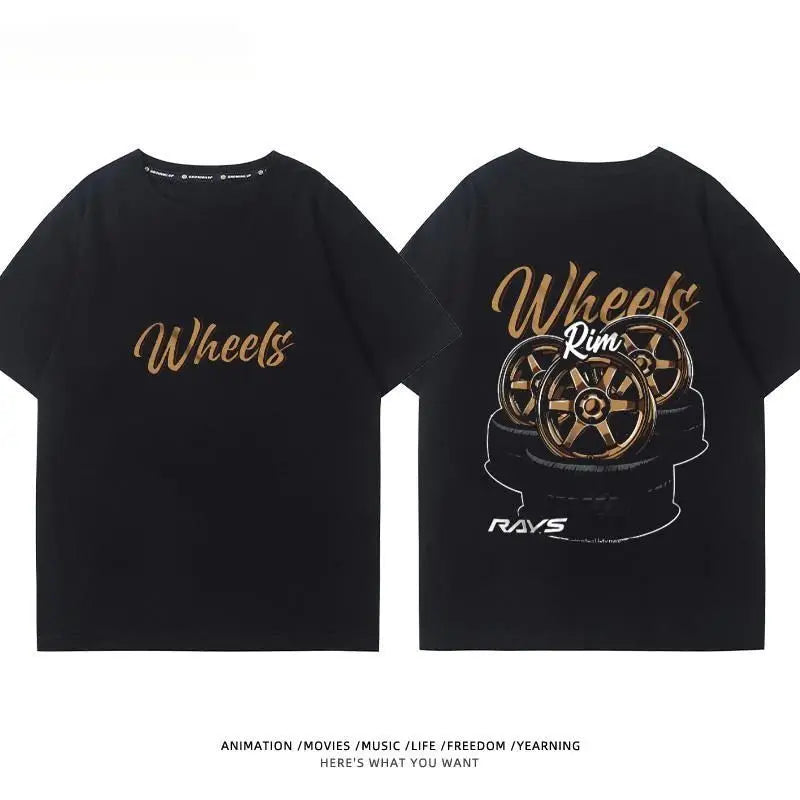 Y2K Car Culture Graphic T-Shirt Cotton Oversized Fit