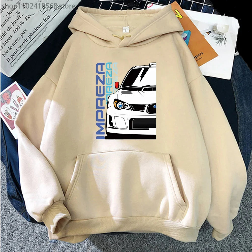 Kahki Color Initial D Anime Hoodie Streetwear Pullover With Fleece