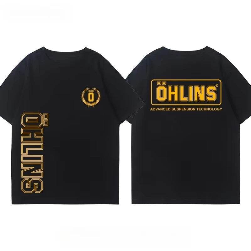 Casual Graphic Car Club T-Shirt Crew Neck Cotton Top