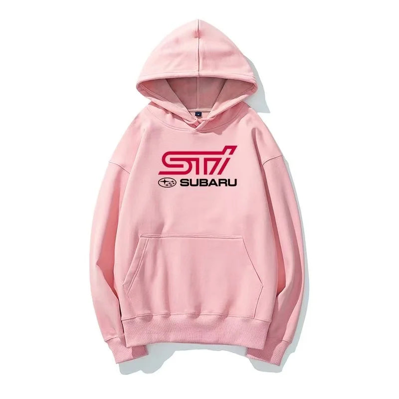 Rally Car Fan Hooded Jacket With Zipper Closure