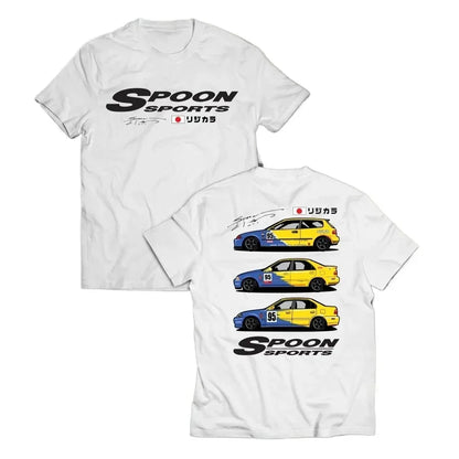 2 Color Men’s Cotton T-Shirt With Sports Car Graphic Print