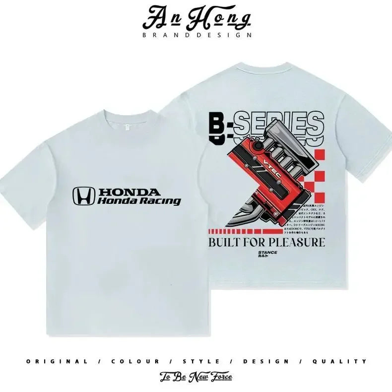 4 Color B-Series Engine JDM Racing T-Shirt for Car Enthusiasts