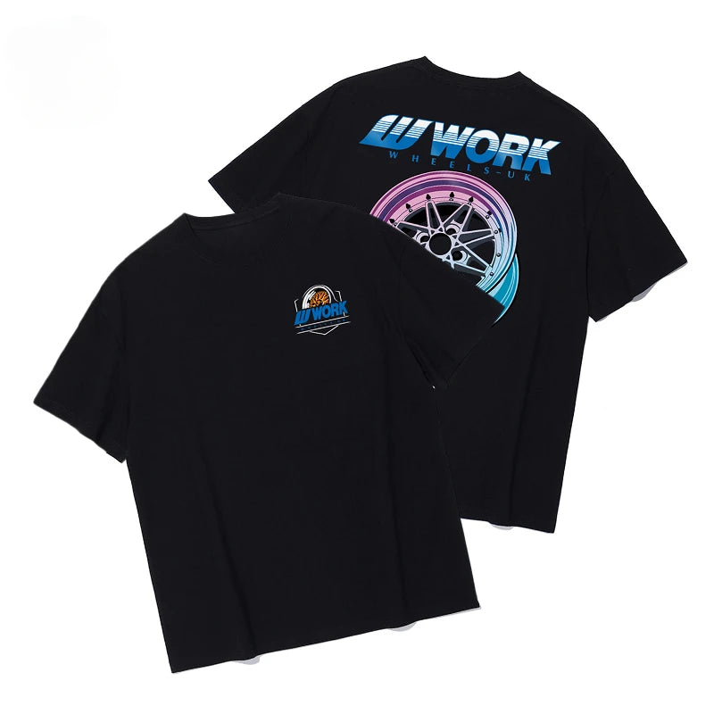 2 Color Men’s JDM Car Graphic T‑Shirt Heavy Cotton Casual Tee