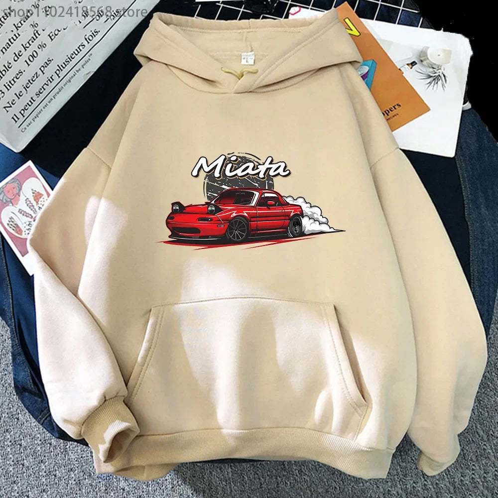 Initial D JDM Drift Hoodie With Anime Car Print