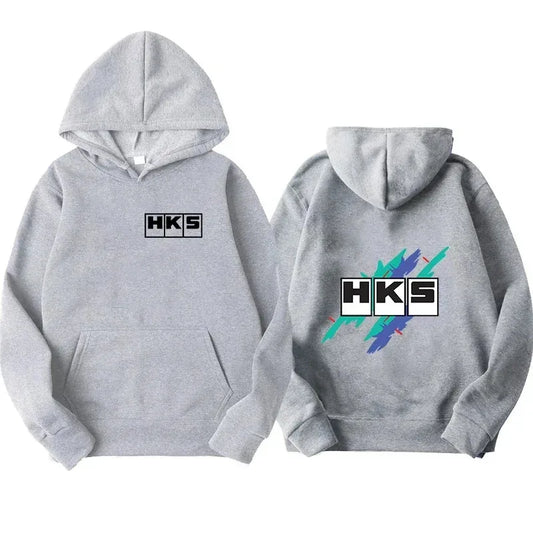 JDM Car Print Fleece Hoodie Pullover Unisex Casual