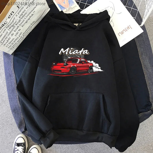 Initial D JDM Drift Hoodie With Anime Car Print