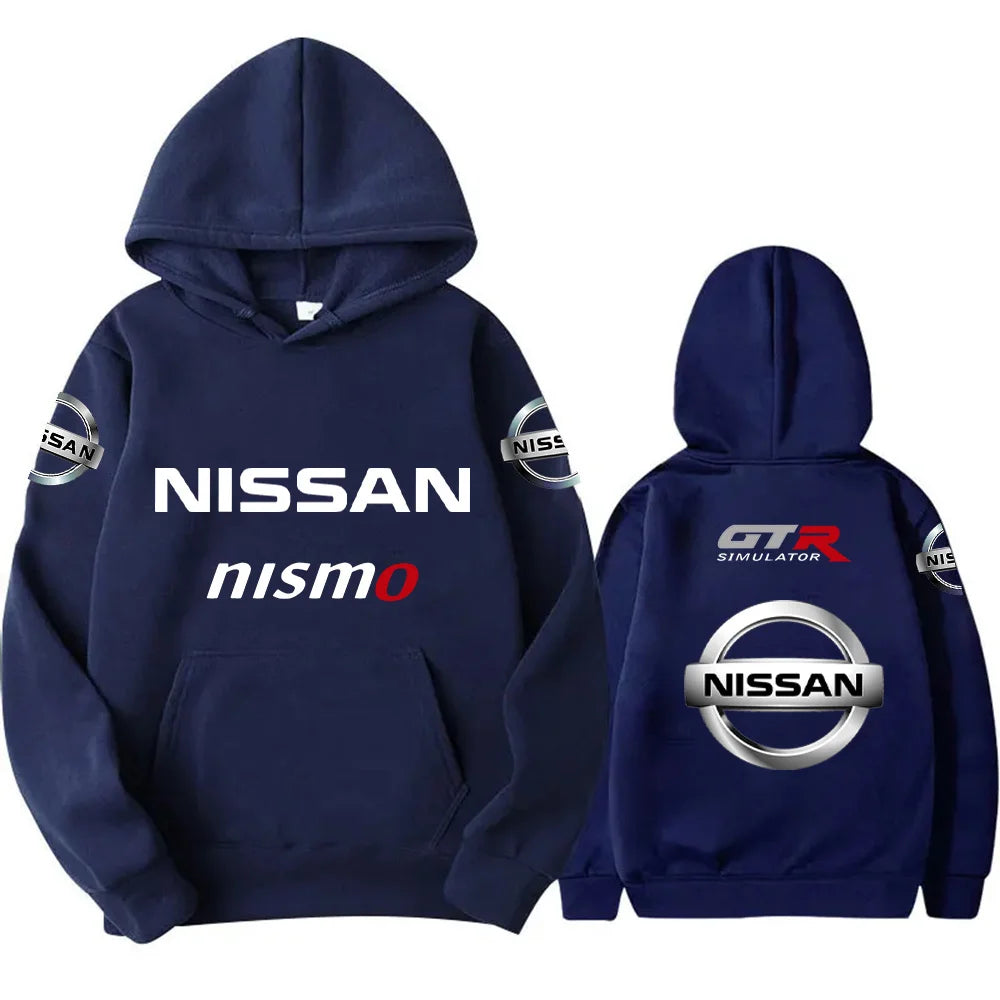 Motorcycle Graphic Pullover Hoodie for Autumn and Winter