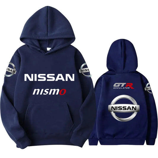 Motorcycle Graphic Pullover Hoodie for Autumn and Winter