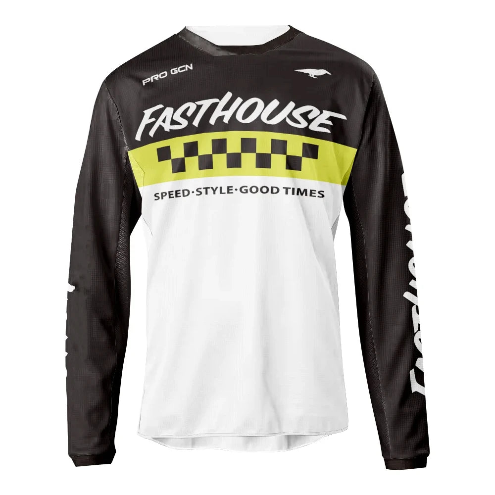 MTB17 Color Breathable Long Sleeve MTB Cycling Jersey for Men