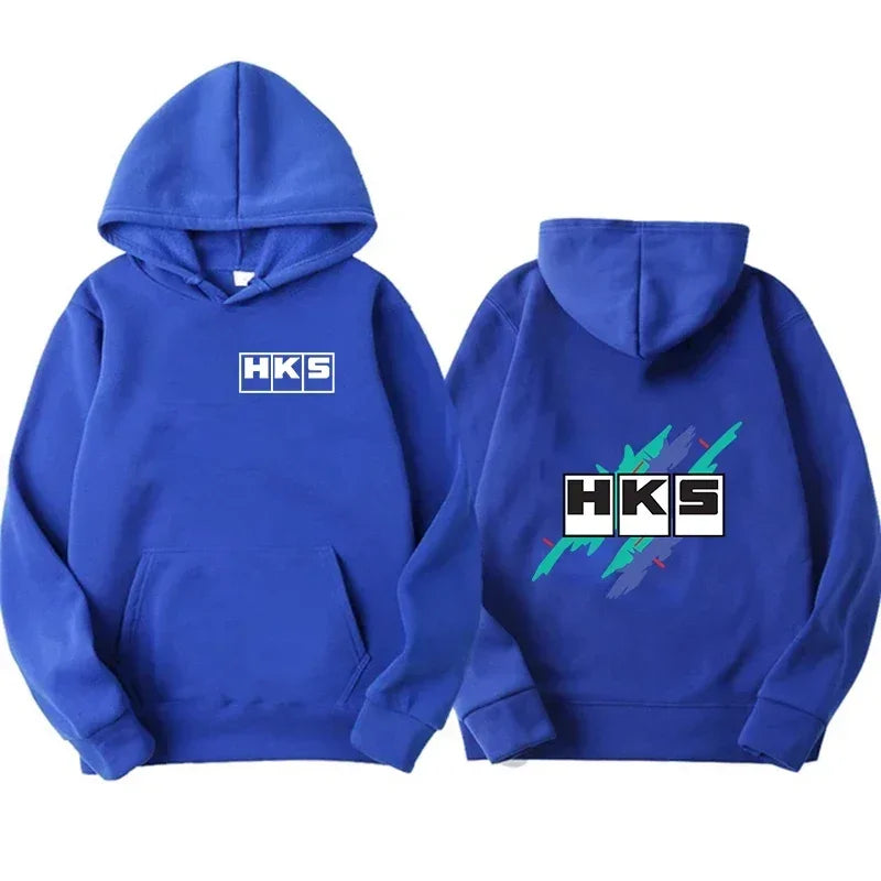 Blue26 Color JDM Car Print Fleece Hoodie Pullover Unisex Casual