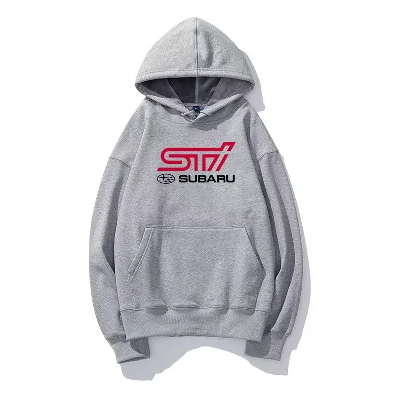 Rally Car Fan Hooded Jacket With Zipper Closure