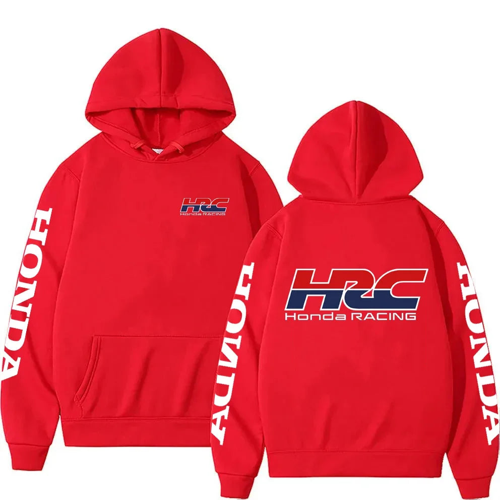 Racing Print Pullover Hoodie For Autumn And Winter
