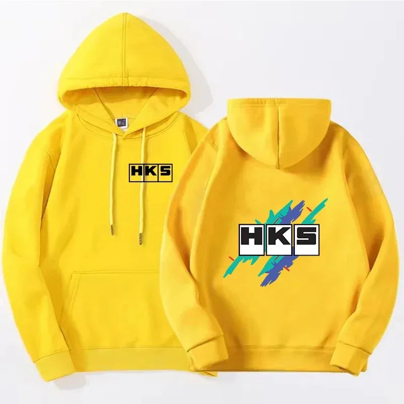 JDM Car Print Fleece Hoodie Pullover Unisex Casual