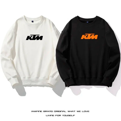 Motocross Print Crewneck Hoodie Sweatshirt for Riders
