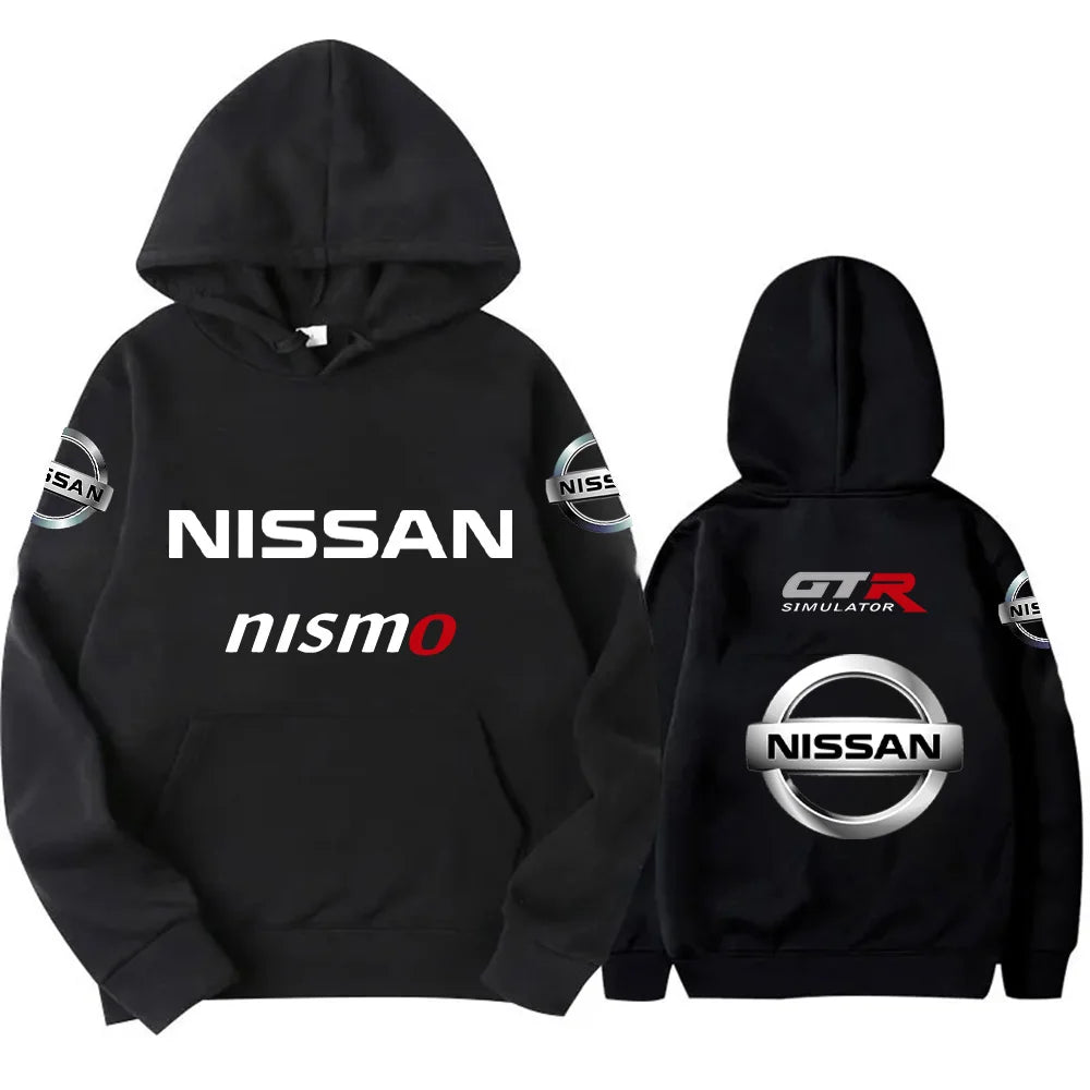Motorcycle Graphic Pullover Hoodie for Autumn and Winter